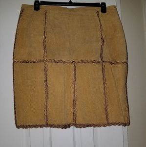 Suede /Crochet Skirt
